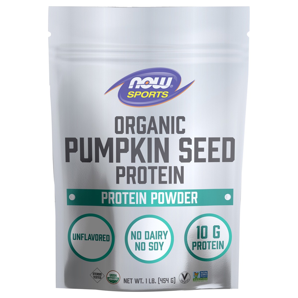 slide 1 of 4, NOW Pumpkin Seed Protein, Organic Powder - 1 lb., 1 lb