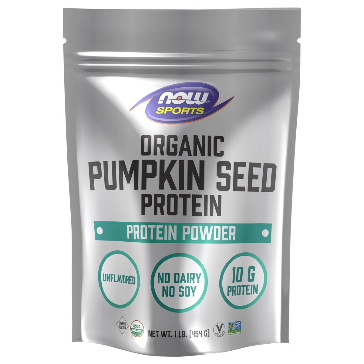 slide 1 of 4, NOW Pumpkin Seed Protein, Organic Powder - 1 lb., 1 lb