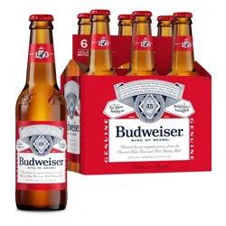 Budweiser American Lager Beer - 6pk/12 fl oz Bottles