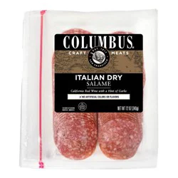 Columbus Sliced Italian Dry Salame Deli Meats - 12oz