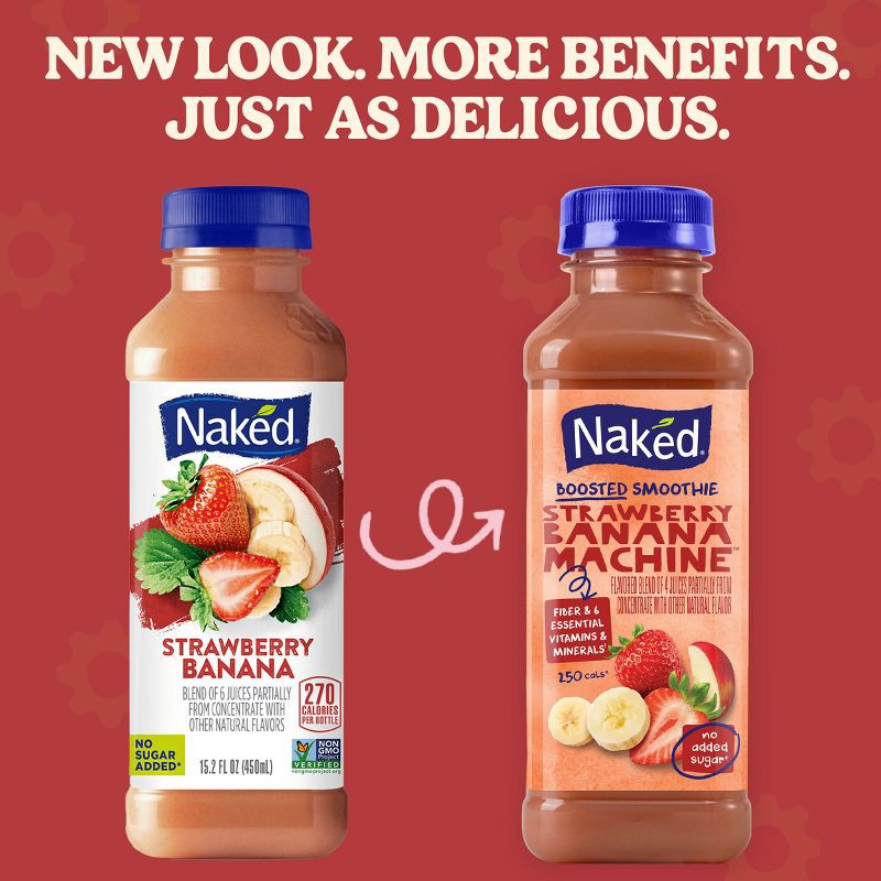slide 2 of 13, Naked Strawberry Banana Juice Smoothie - 15.2 fl oz, 15.2 fl oz