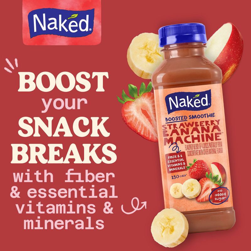 slide 3 of 13, Naked Strawberry Banana Juice Smoothie - 15.2 fl oz, 15.2 fl oz