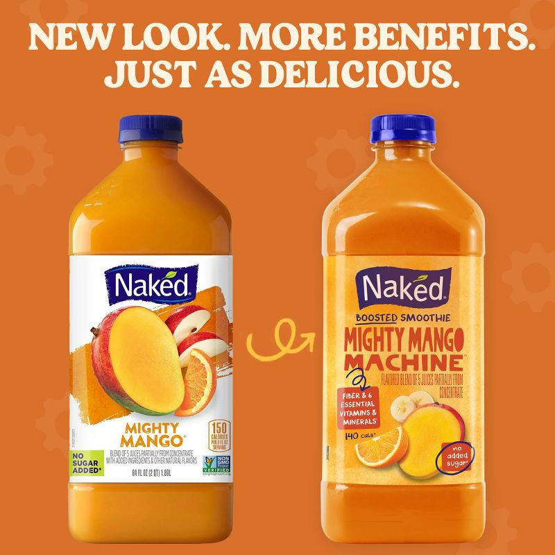 slide 2 of 9, Naked Mighty Mango Juice Smoothie - 64 fl oz, 64 fl oz