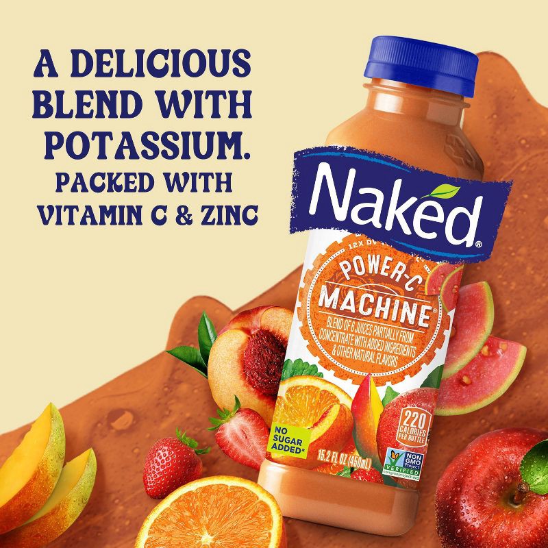 slide 10 of 11, Naked Power-C Machine Juice Smoothie - 15.2 fl oz, 15.2 fl oz