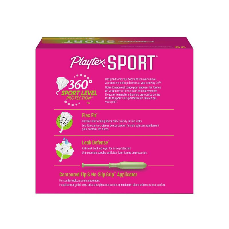 slide 2 of 7, Playtex Sport Plastic Tampons Unscented Super Plus Absorbency - 36ct, 36 ct