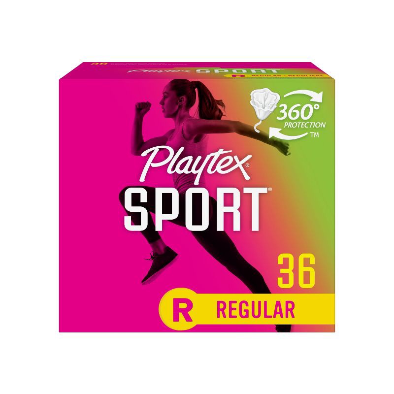 slide 1 of 7, Playtex Sport Plastic Tampons Unscented Regular Absorbency - 36ct, 36 ct