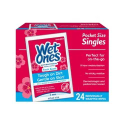 Wet Ones Antibacterial Hand Wipes Singles - Fresh Scent - 24ct