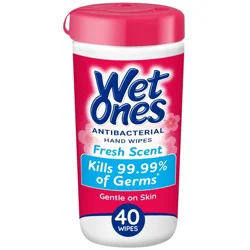 Wet Ones Antibacterial Hand Wipes Canister - Fresh Scent - 40ct