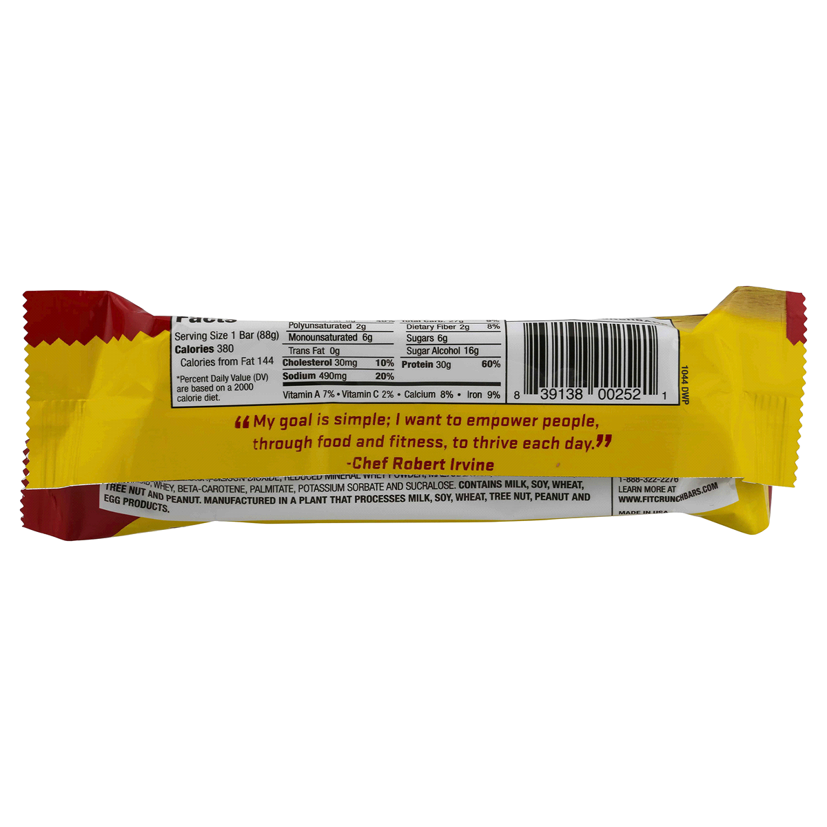 slide 3 of 4, Robert Irvine's Fit Crunch Peanut Butter Bar, 88 gram