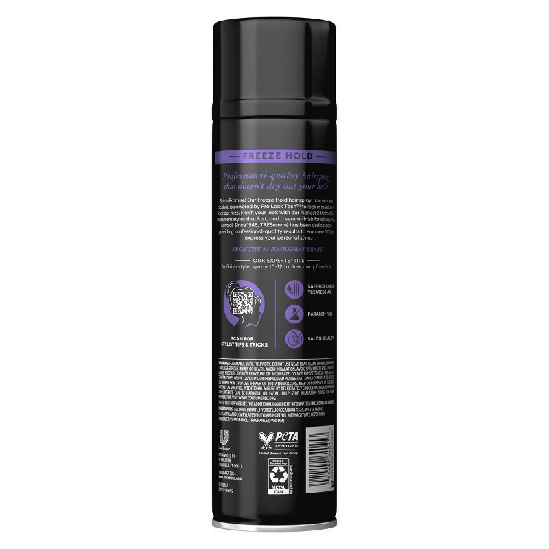 slide 3 of 7, Tresemme Freeze Hold Hairspray for 24-Hour Frizz Control and All-Day Humidity Resistance - 11oz, 11 oz