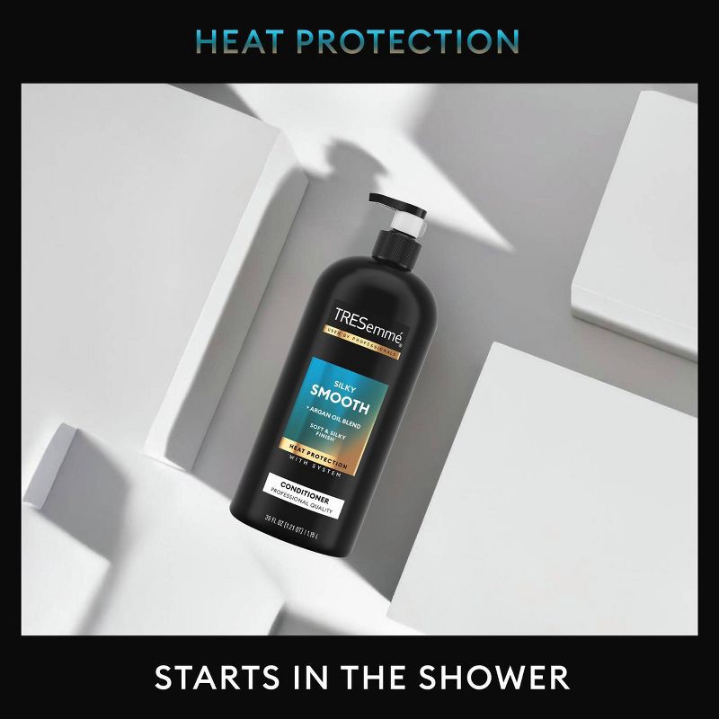 slide 5 of 6, Tresemme Silky & Smooth Anti-Frizz Conditioner with Pump For Frizzy Hair - 39 fl oz, 39 fl oz
