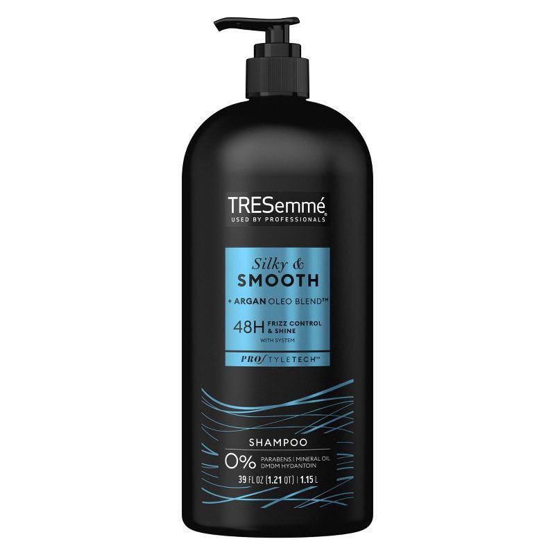 slide 2 of 7, Tresemme Silky & Smooth Anti-Frizz Shampoo For Frizzy Hair - 39 fl oz, 39 fl oz