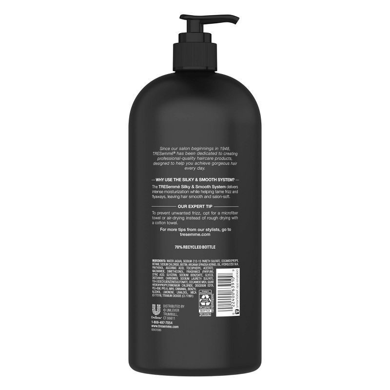 slide 3 of 7, Tresemme Silky & Smooth Anti-Frizz Shampoo For Frizzy Hair - 39 fl oz, 39 fl oz