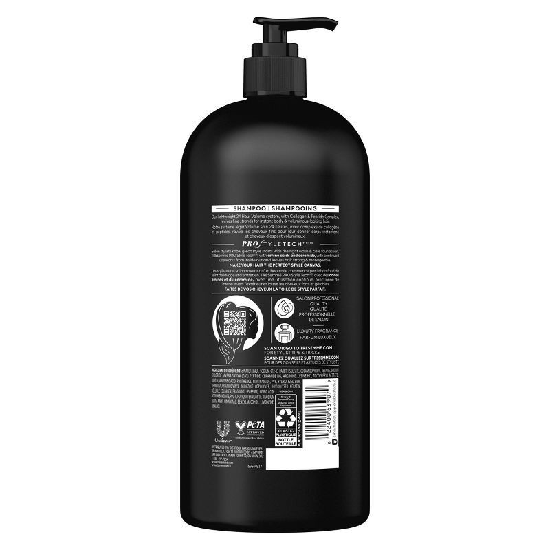 slide 3 of 7, Tresemme 24 Hour Volume Shampoo for Fine Hair with Pump - 39 fl oz, 39 fl oz