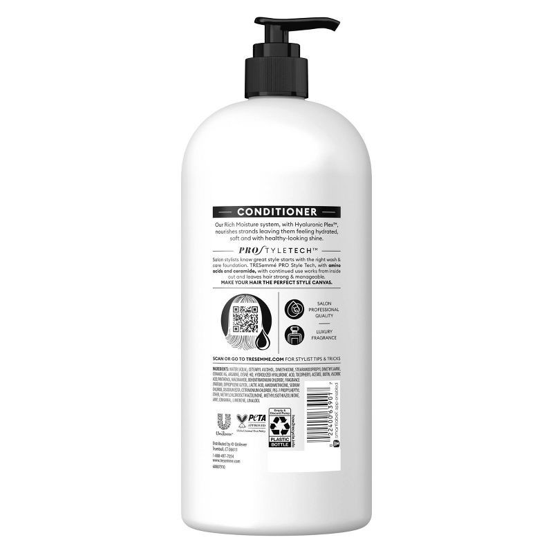 slide 3 of 7, Tresemme Rich Moisture Moisturizing Conditioner with Pump for Dry Hair - 39 fl oz, 39 fl oz