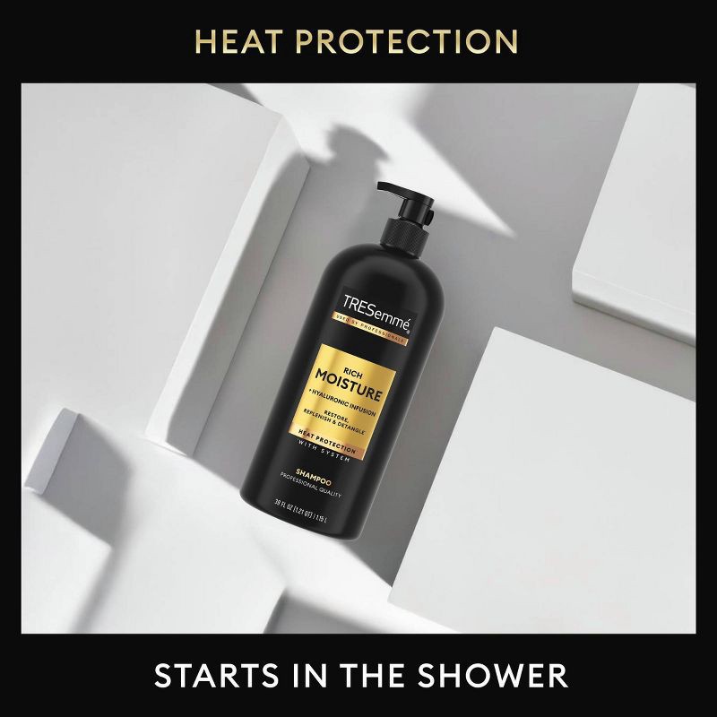 slide 4 of 8, Tresemme Rich Moisture Hydrating Shampoo with Pump for Dry Hair - 39 fl oz, 39 fl oz