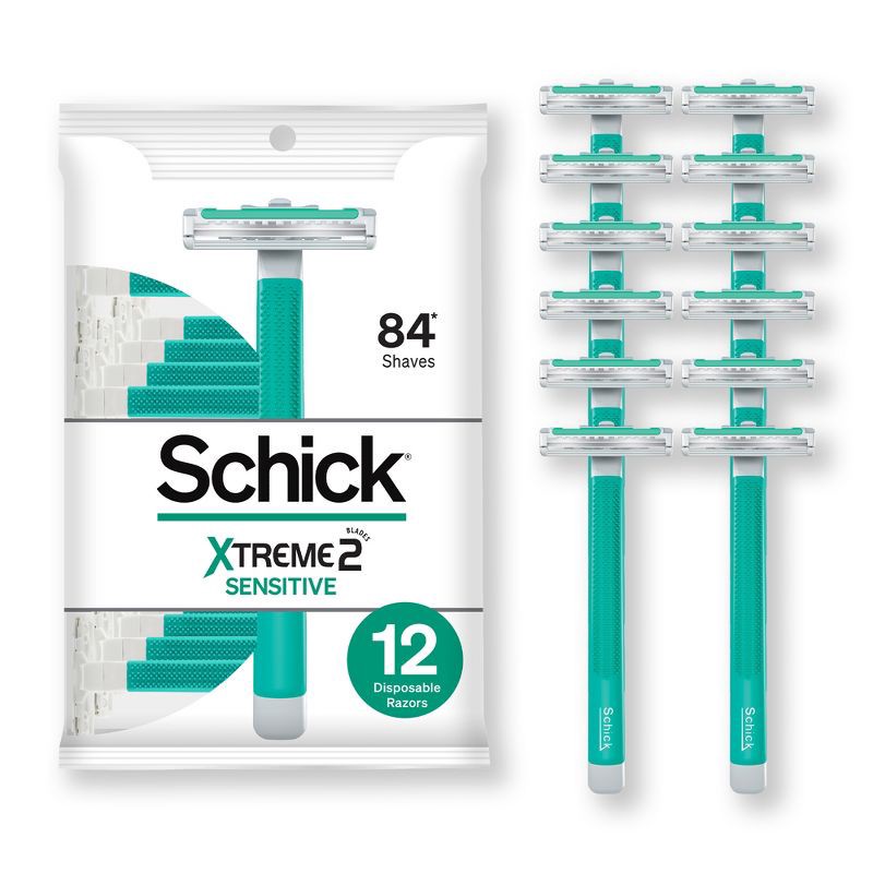 slide 1 of 6, Schick Xtreme2 Sensitive Men's Disposable Razors - 12ct, 12 ct