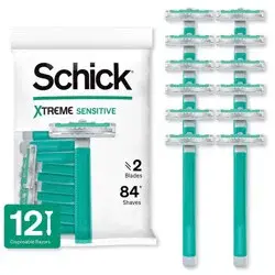 Schick Xtreme2 Sensitive Men's Disposable Razors - 12ct