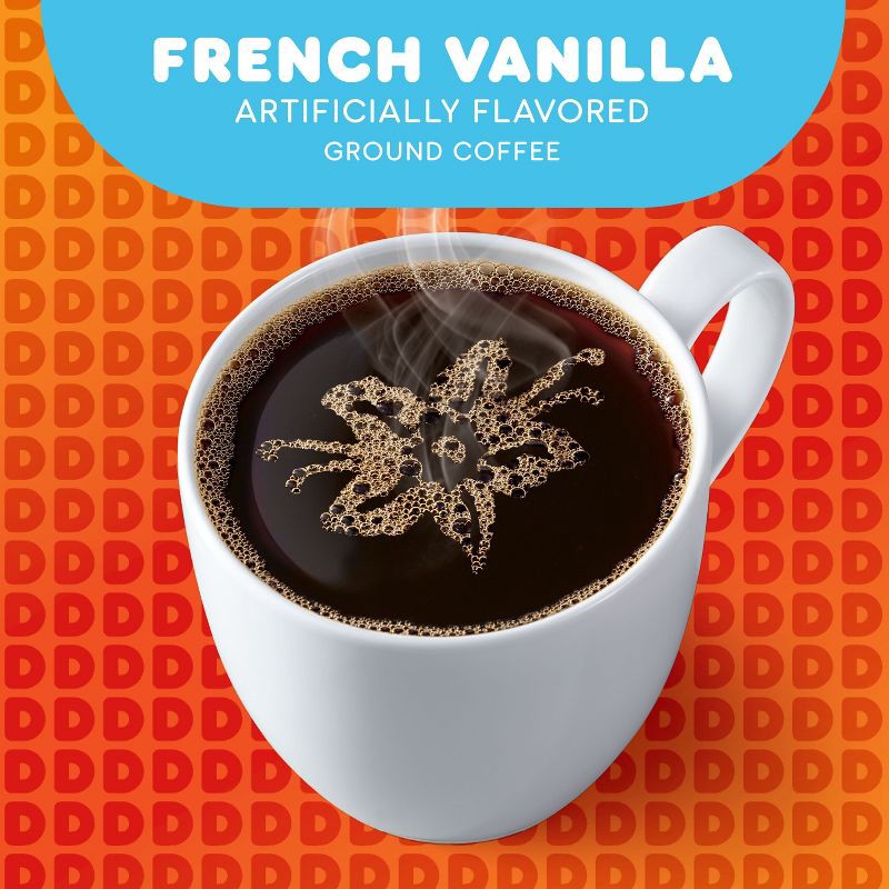 slide 5 of 6, Dunkin' Donuts Dunkin' French Vanilla Flavored Medium Roast Ground Coffee - 12oz, 12 oz