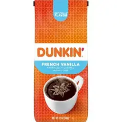 Dunkin' Donuts Dunkin' French Vanilla Flavored Medium Roast Ground Coffee - 12oz