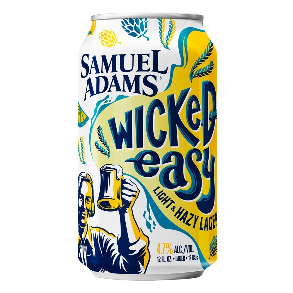 Samuel Adams Wicked Easy, Light & Hazy Lager Beer 12 ct; 12 fl oz Shipt