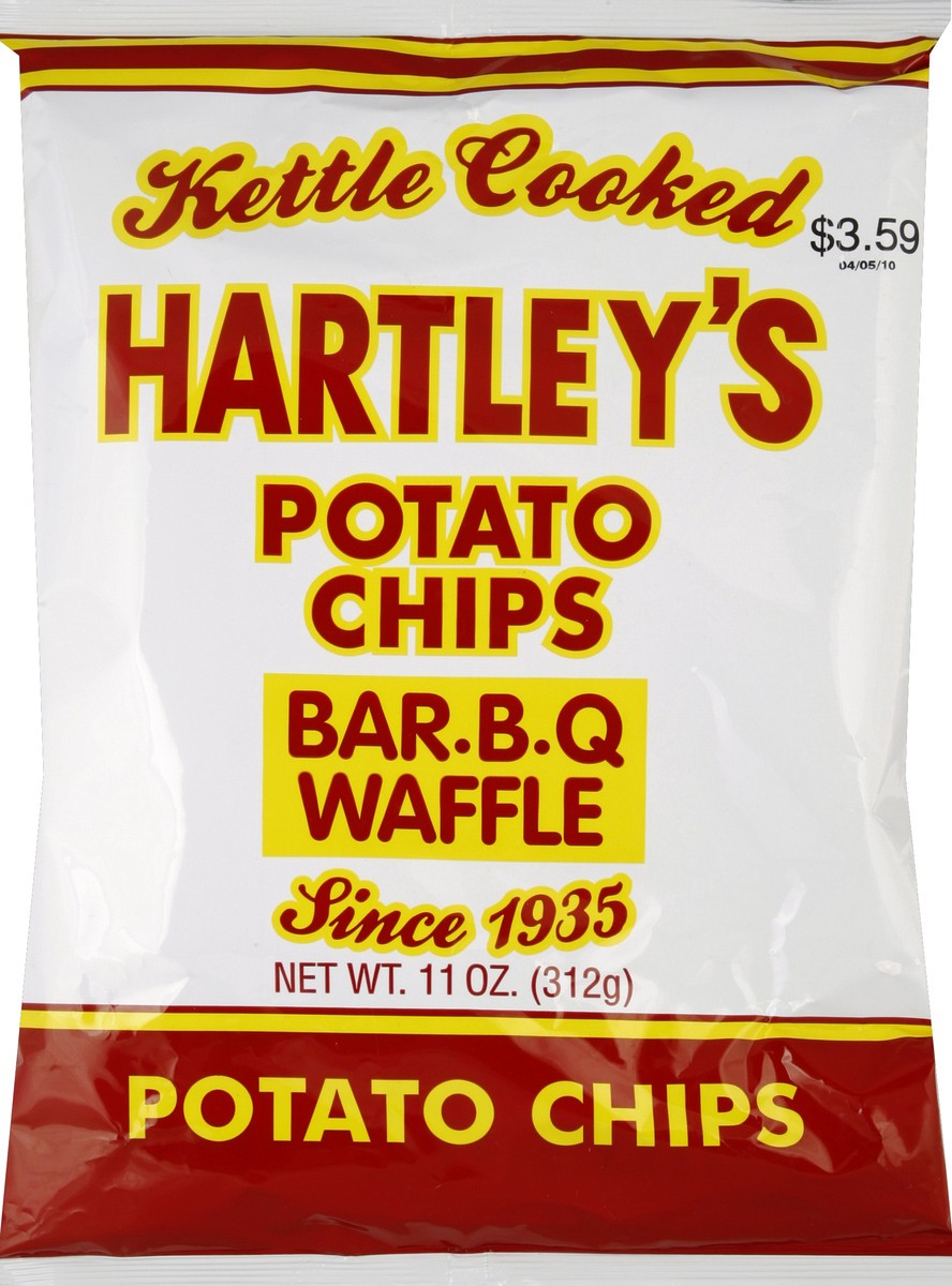 slide 2 of 5, Hartley's BBQ Waffle Chips, 10 oz