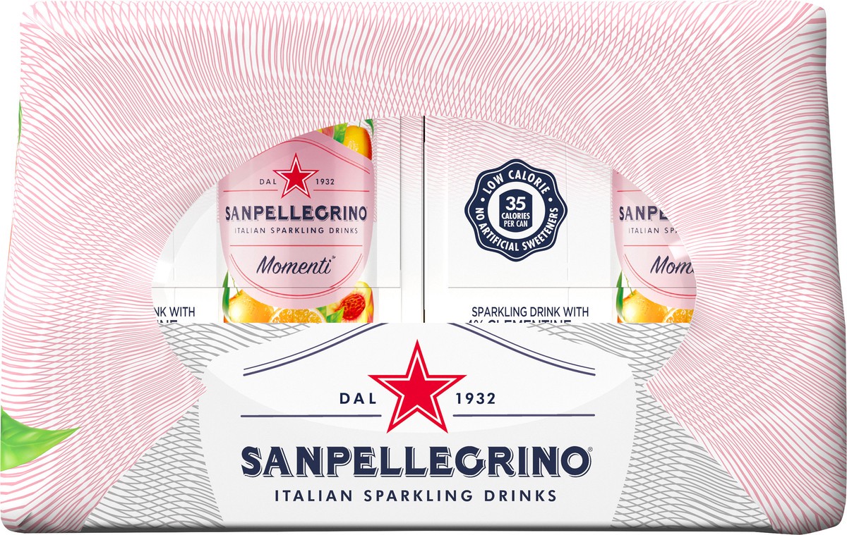 slide 7 of 8, San Pellegrino Momenti Clementine and Peach Flavored Sparkling Drink, 267.60 oz