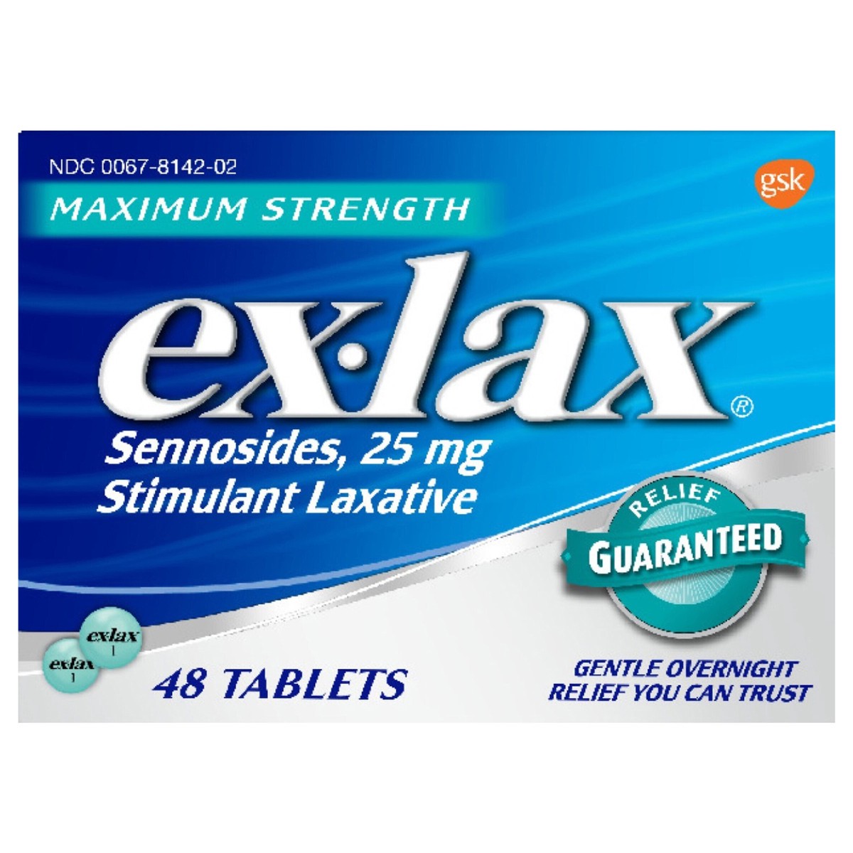 slide 1 of 5, ex-lax Maximum Strength Stimulant Laxative Constipation Relief Pills for Occasional Constipation - 48 Count, 48 ct