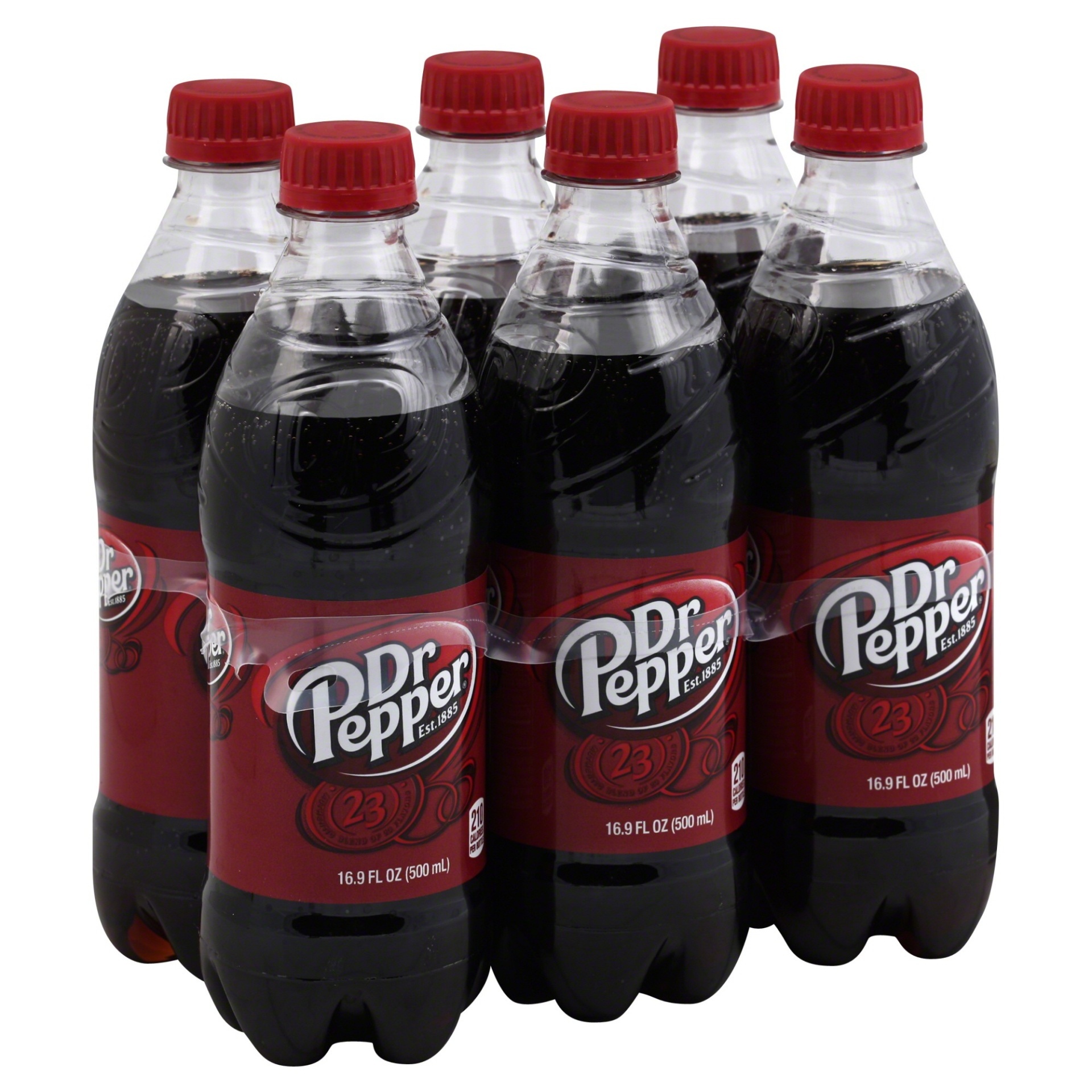 slide 1 of 1, Dr Pepper Soda, Bottles, 6 ct; 16.9 fl oz