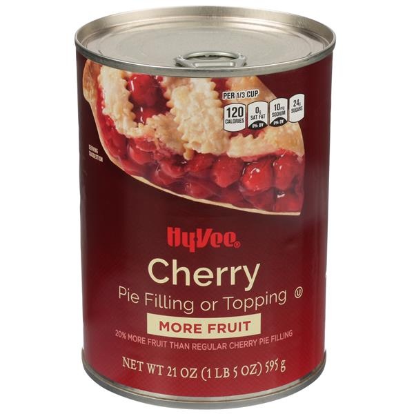 slide 1 of 1, Hy-vee Cherry Pie Filling Or Topping, 21 oz