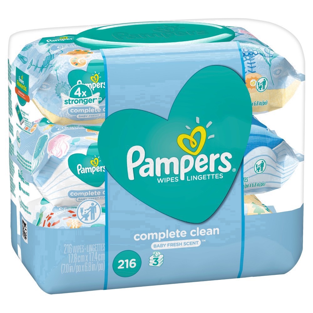 slide 2 of 106, Pampers Baby Wipes Baby Fresh Scented 3X Pop-Top Packs 216 Count, 216 ct