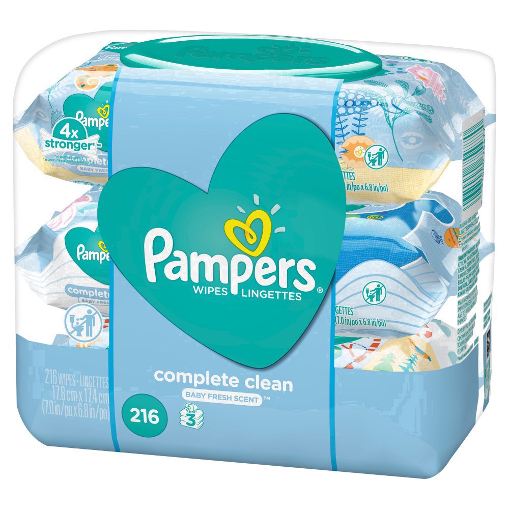 slide 24 of 106, Pampers Complete Clean Baby Fresh Scent Wipes, 3 pk; 72 ct