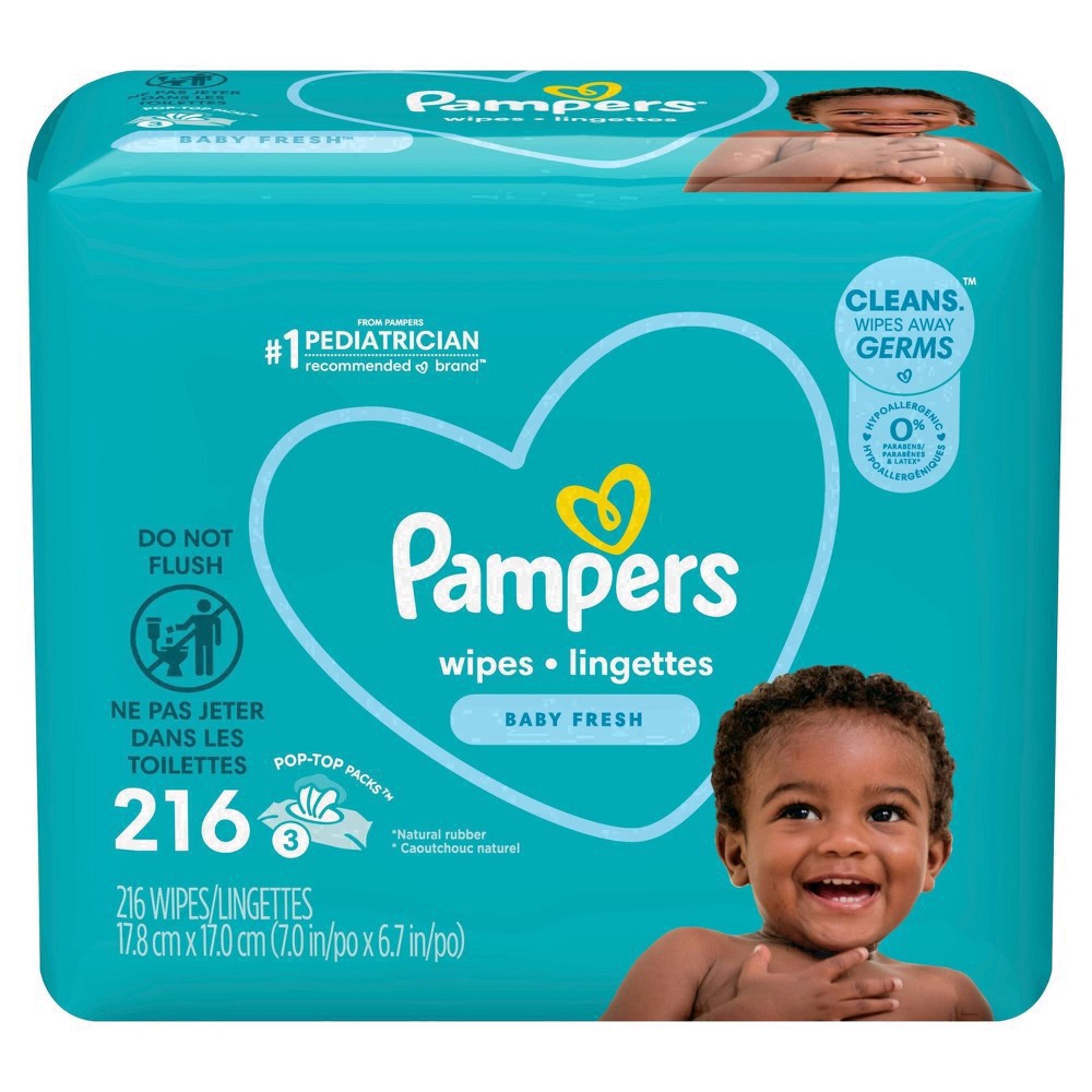 slide 33 of 106, Pampers Complete Clean Baby Fresh Scent Wipes, 3 pk; 72 ct