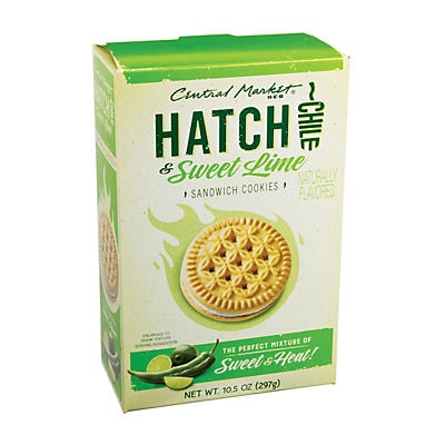 slide 1 of 1, Central Market Hatch Chile & Lime Sandwich Cookies, 10.5 oz