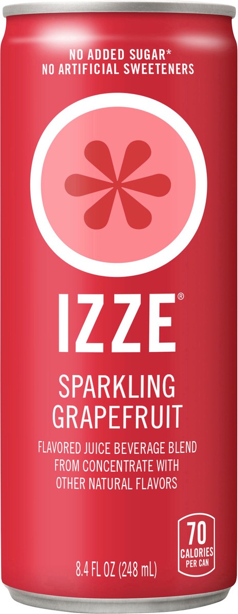 slide 8 of 12, IZZE Sparkling Grapefruit Juice Beverage, 8.4 Fl Oz Can, 8.4 fl oz
