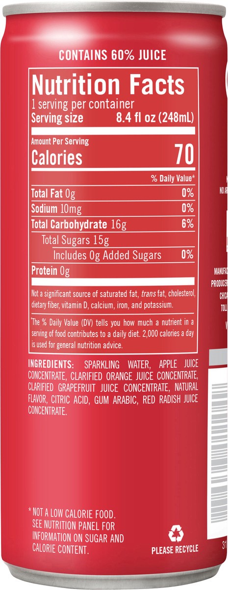 slide 9 of 12, IZZE Sparkling Grapefruit Juice Beverage, 8.4 Fl Oz Can, 8.4 fl oz