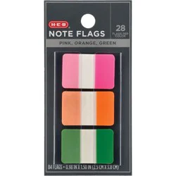 H-E-B Medium Note Flags - Neon, 84 Ct