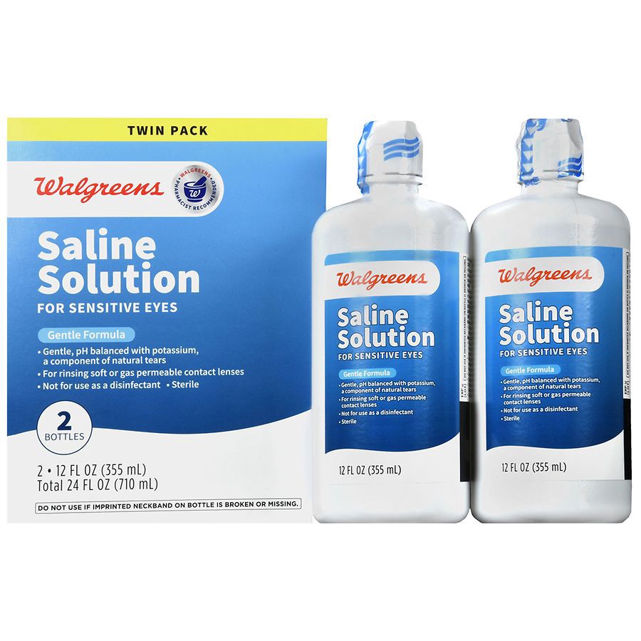 slide 1 of 5, Walgreens Sterile Saline Solution, 2 ct; 12 fl oz