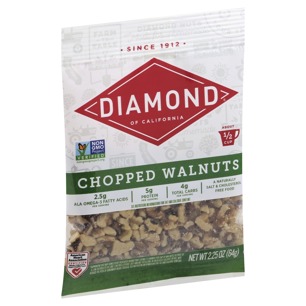 slide 2 of 9, Diamond Chopped Walnuts, 