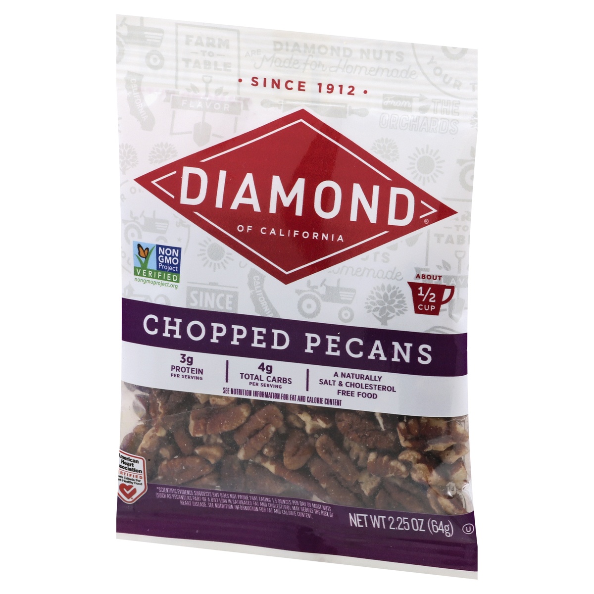 slide 3 of 9, Diamond Nuts Diamond of California Chopped Pecans 2.25 oz, 2.25 oz