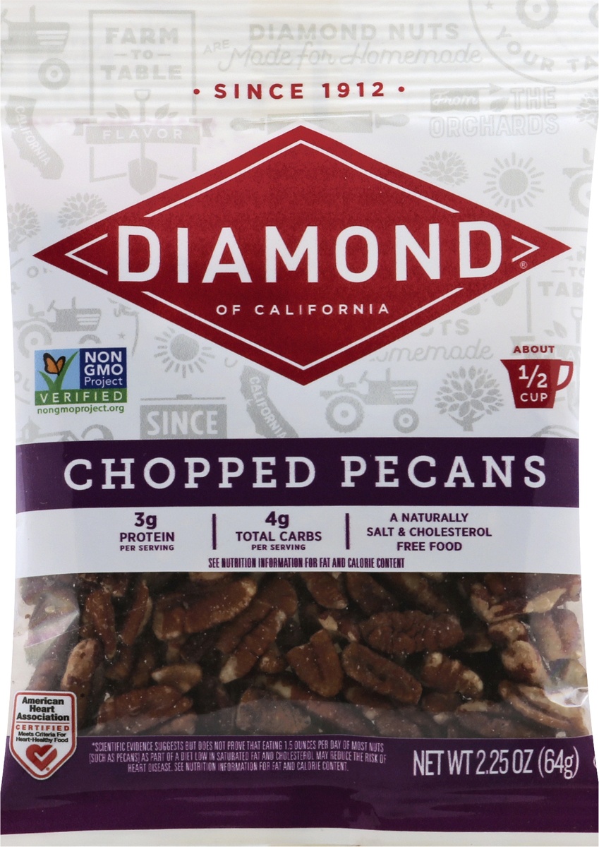 slide 6 of 9, Diamond Nuts Diamond of California Chopped Pecans 2.25 oz, 2.25 oz