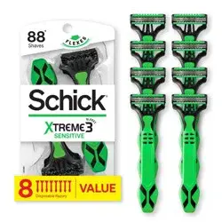 Schick Xtreme 3 Sensitive Men's Disposable Razors - 8ct