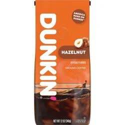 Dunkin' Donuts Dunkin' Hazelnut Flavored Medium Roast Ground Coffee – 12oz: Arabica Beans
