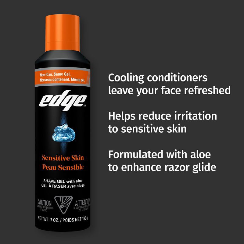 slide 4 of 10, Edge Shave Gel Sensitive Skin - 7 oz, 7 oz