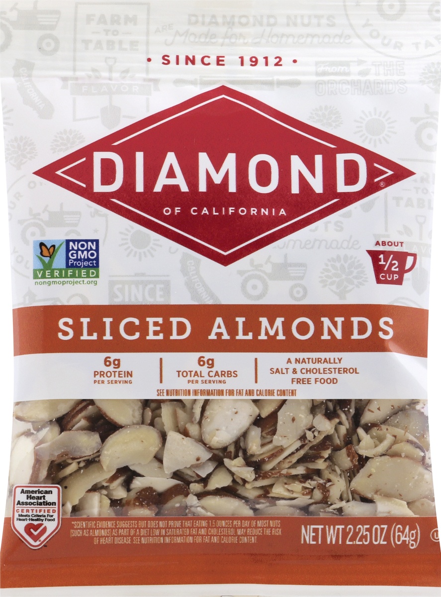 slide 6 of 9, Diamond Nuts Sliced Almonds, 2.25 oz