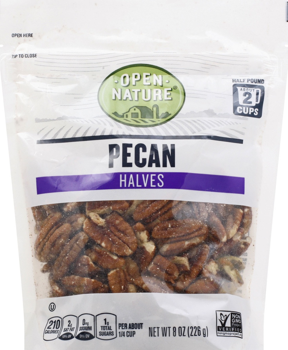 slide 6 of 9, Opn Nat Pecan Halves, 8 oz