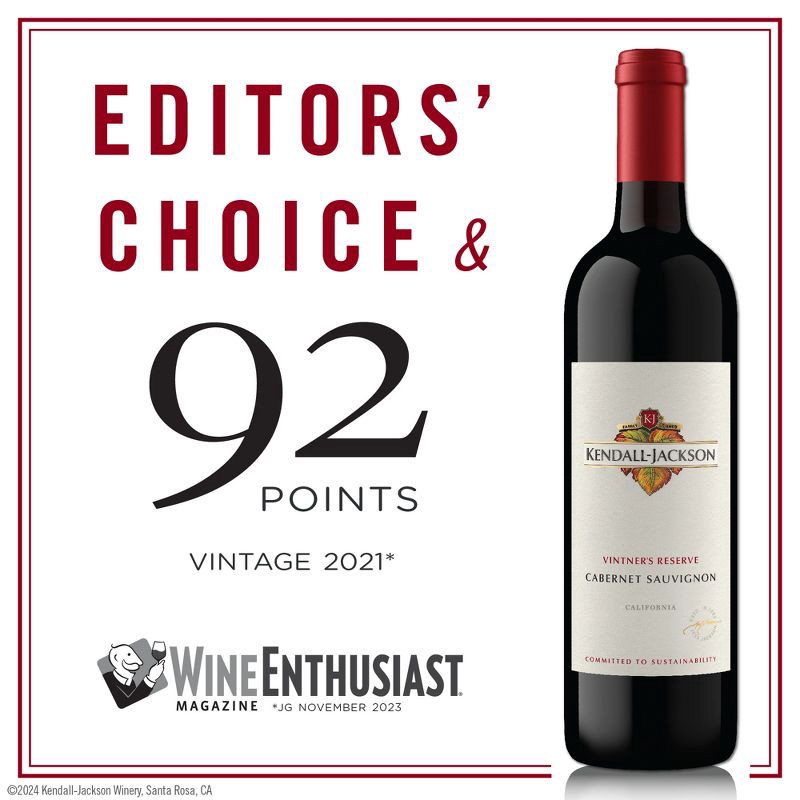 slide 15 of 16, Kendall-Jackson Vintner's Reserve Cabernet Sauvignon Red Wine - 750ml Bottle, 750 ml