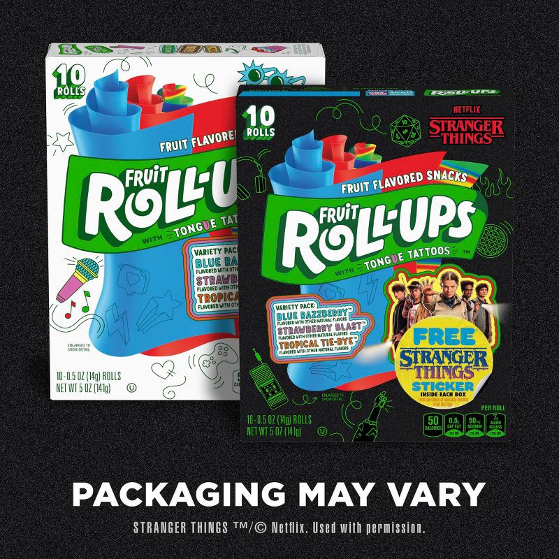 slide 4 of 7, Betty Crocker Fruit Roll-Ups Variety Fruit Flavored Snacks - 10ct/5oz, 10 ct; 5 oz