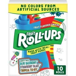 Betty Crocker Fruit Roll-Ups Variety Fruit Flavored Snacks - 10ct/5oz: Gluten-Free, No Artificial Preservatives