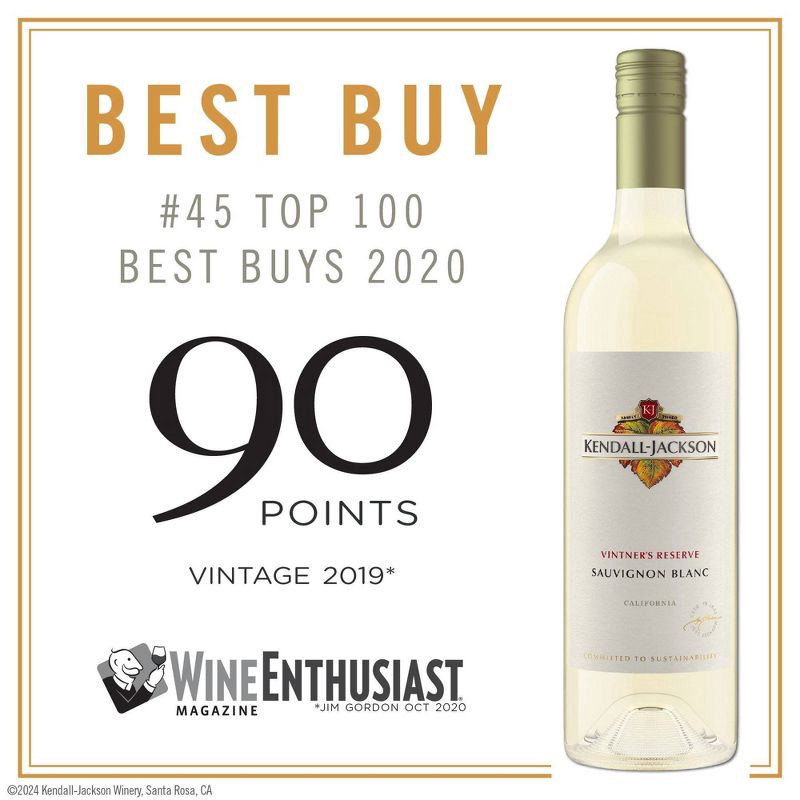 slide 7 of 14, Kendall-Jackson Vintner's Reserve Sauvignon Blanc White Wine - 750ml Bottle, 750 ml
